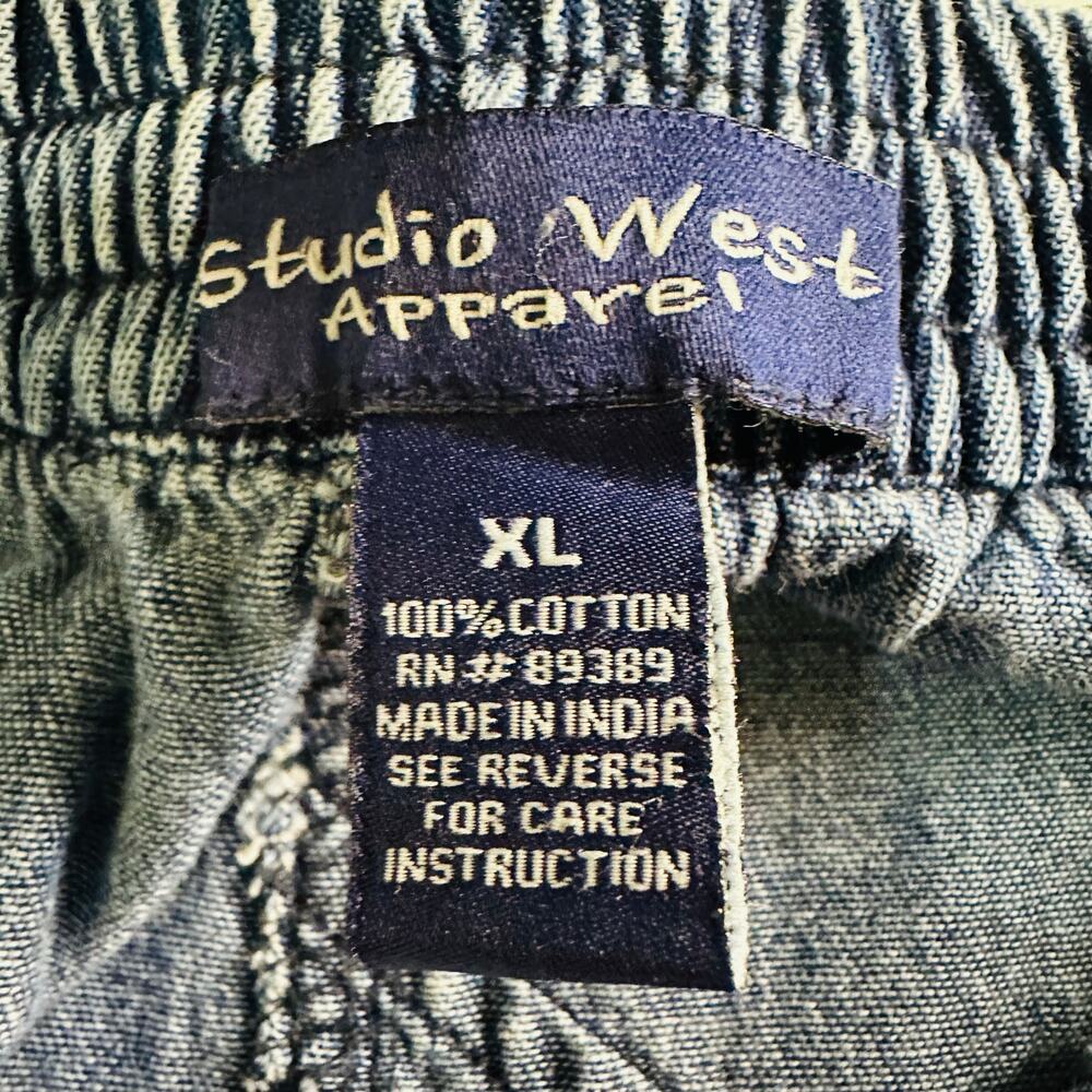 Studio West Apparel Denim Patchwork Semi Elastic … - image 3